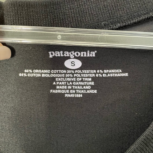 Patagonia Black 3/4 Sleeve Top Women’s size S Minimalist Basic Shirt - Picture 3 of 6